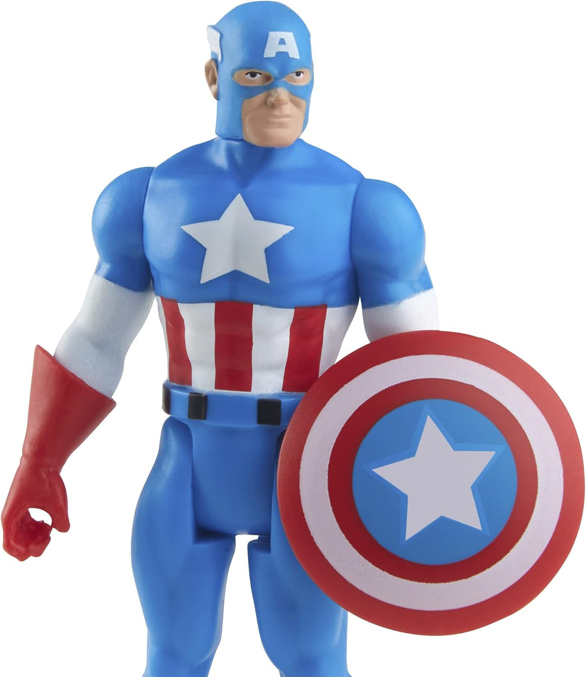 Figura Hasbro Marvel Legends Retro 375 Collection: Captain America de 9.5 cm (#F2652) - Año 2021