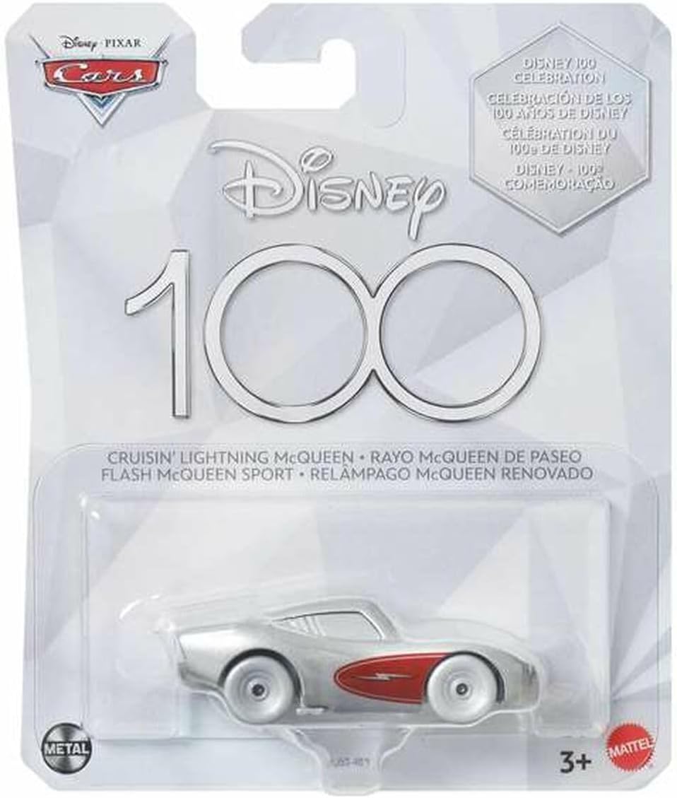 Hot Wheels / Mattel Disney 100 Cars Cruisin' Lightning McQueen Metal 7 cm – Mattel (2023)
