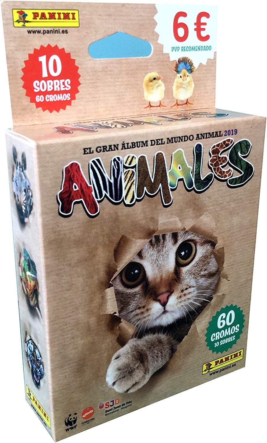 Caja 10 Sobres Panini Animales