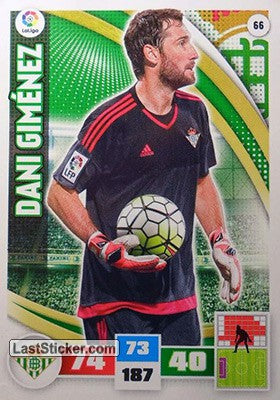 066 · Dani Giménez · Real Betis · Básica - Panini Adrenalyn XL Liga BBVA 2015-16
