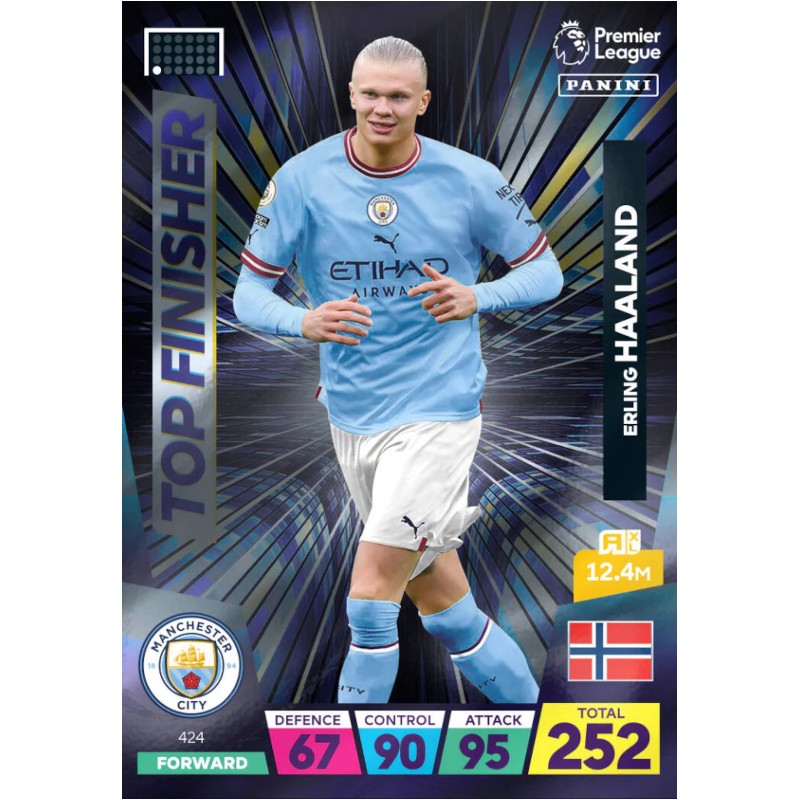 424 Erling Haaland Manchester City Top Finisher Panini Adrenalyn XL Premier League 2023