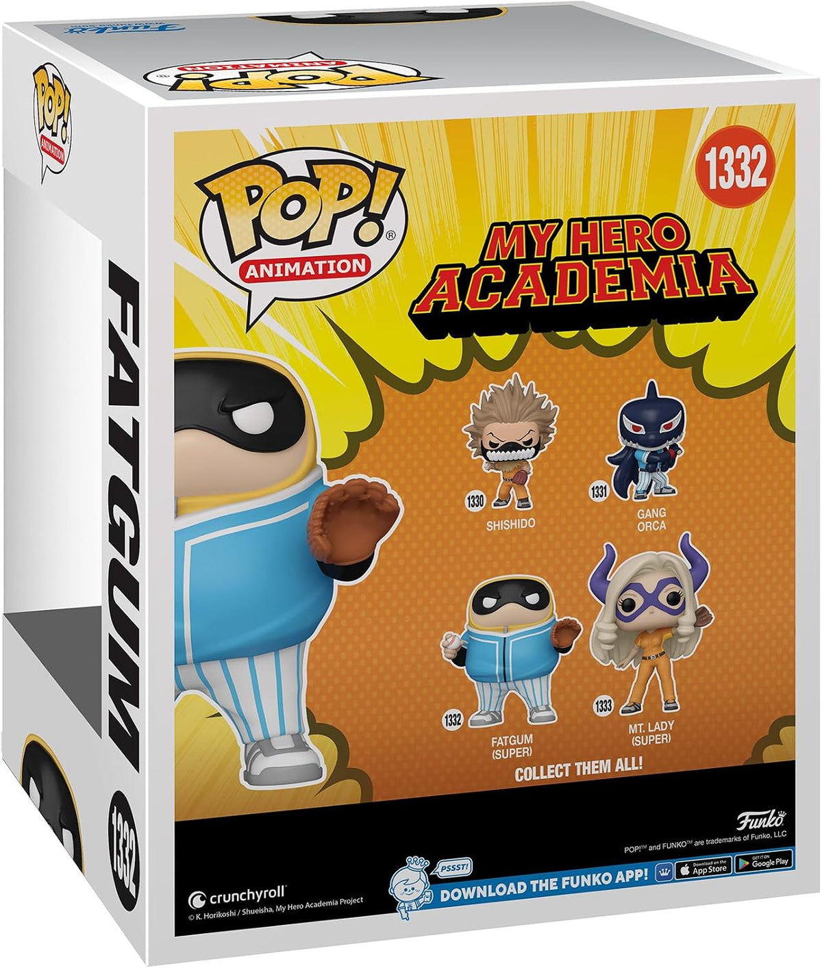 Funko Pop! Animation 2023 My Hero Academia Fatgum (Baseball) #1332 - Super Sized 15 cm