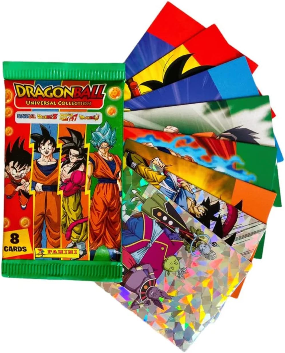 Caja de 18 Sobres Panini Dragon Ball Universal Trading Cards - 144 Cards - Año 2023