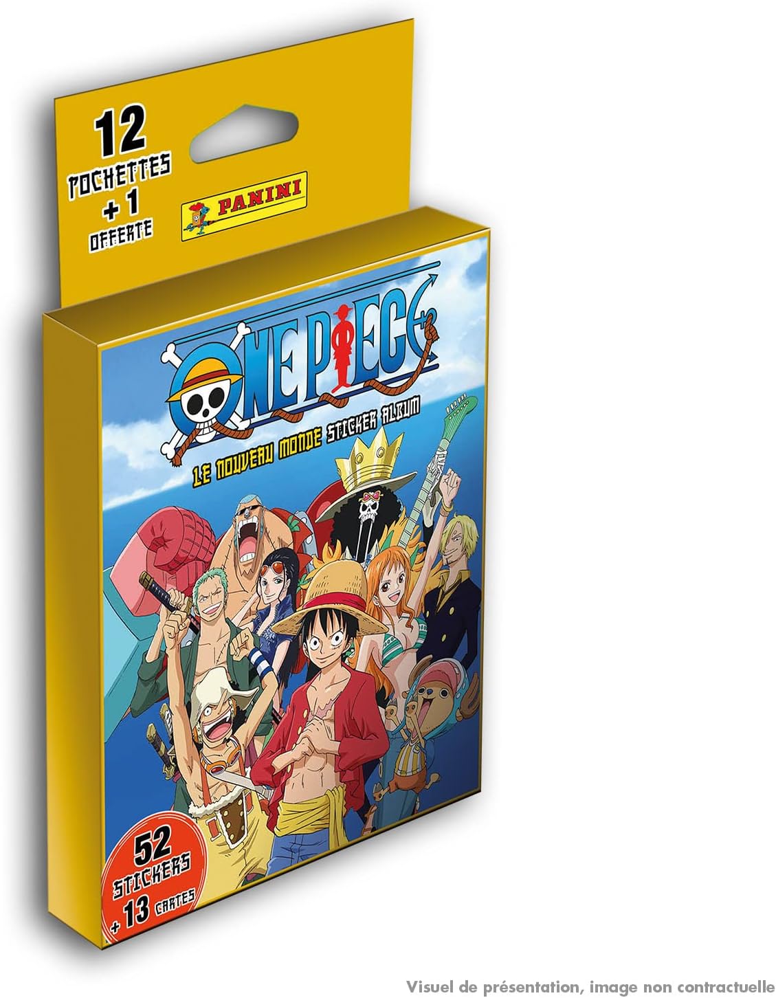 Blíster de Sobres Panini One Piece El Nuevo Mundo – Pack de 13 Sobres con 52 Cromos y 13 Cartas (Año 2021)