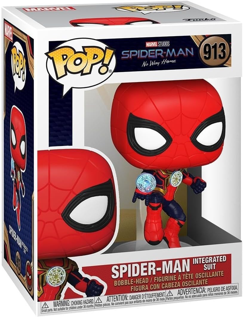 Funko Pop! Marvel: Spider-Man No Way Home - Spider-Man (Integrated Suit) de 9 cm (#913) - Año 2021