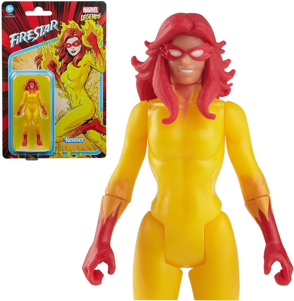 Figura Hasbro Marvel Legends Retro 375 Collection: Firestar de 9.5 cm (#F3822) - Año 2022