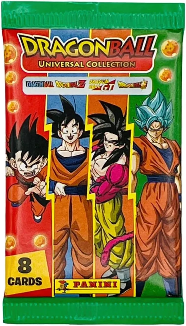 Caja de 18 Sobres Panini Dragon Ball Universal Trading Cards - 144 Cards - Año 2023