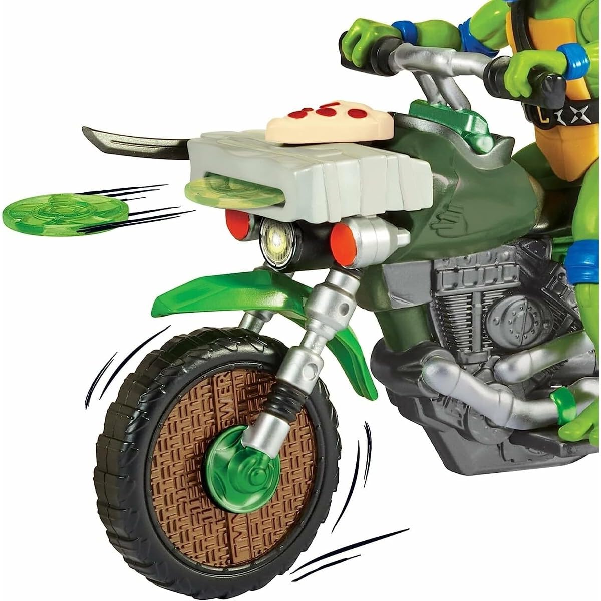 Pack Tortugas Ninja Caos Mutante Moto Ninja Kick Cycle con Figura de Leonardo 11.5 cm – Playmates / Famosa (2023)