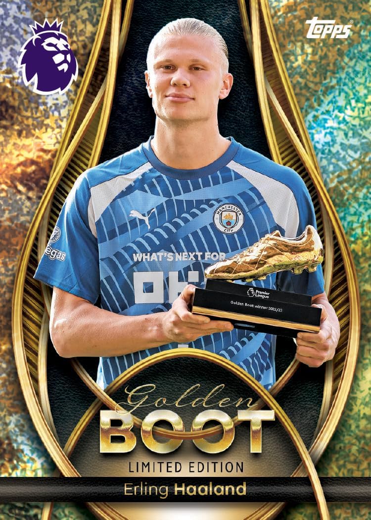 Lata Metálica Topps Premier League 2026 – Golden Boot Tin Edición Debut de 57 Cartas (Año 2025)