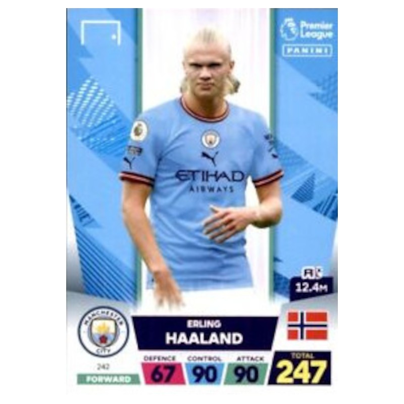 242 Erling Haaland Manchester City Panini Adrenalyn XL Premier League 2023