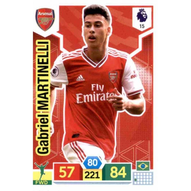 15 Gabriel Martinelli Arsenal Panini Adrenalyn XL 2019-20
