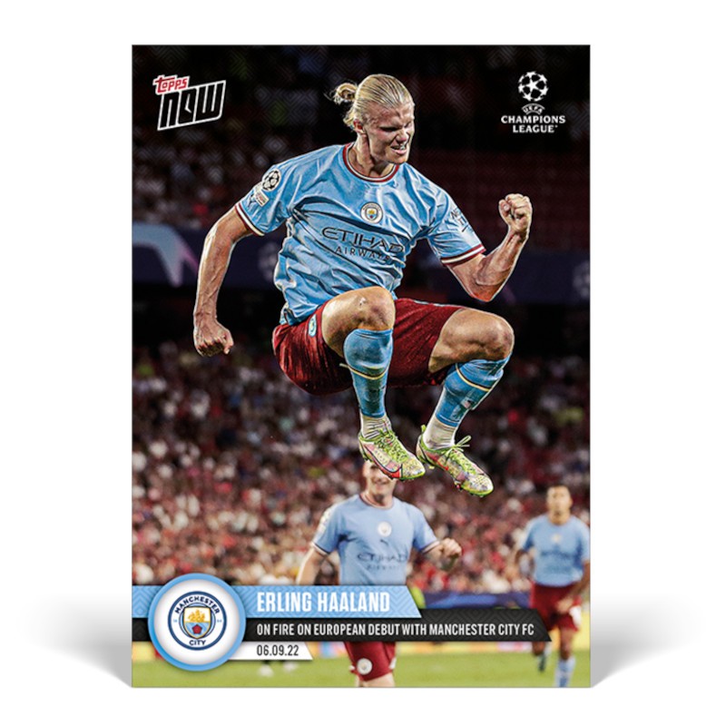 Erling Haaland On fire on European debut with Manchester City FC - UCL TOPPS NOW® Carta 6