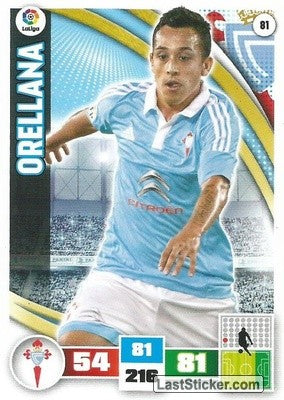 081 · Orellana · R.C. Celta · Básica - Panini Adrenalyn XL Liga BBVA 2015-16