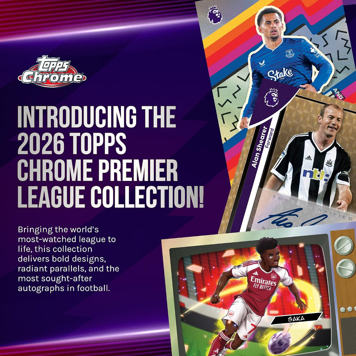 Caja de Sobres Topps Chrome Premier League 2026 – Value Blaster Box de 28 Cartas (Año 2026)