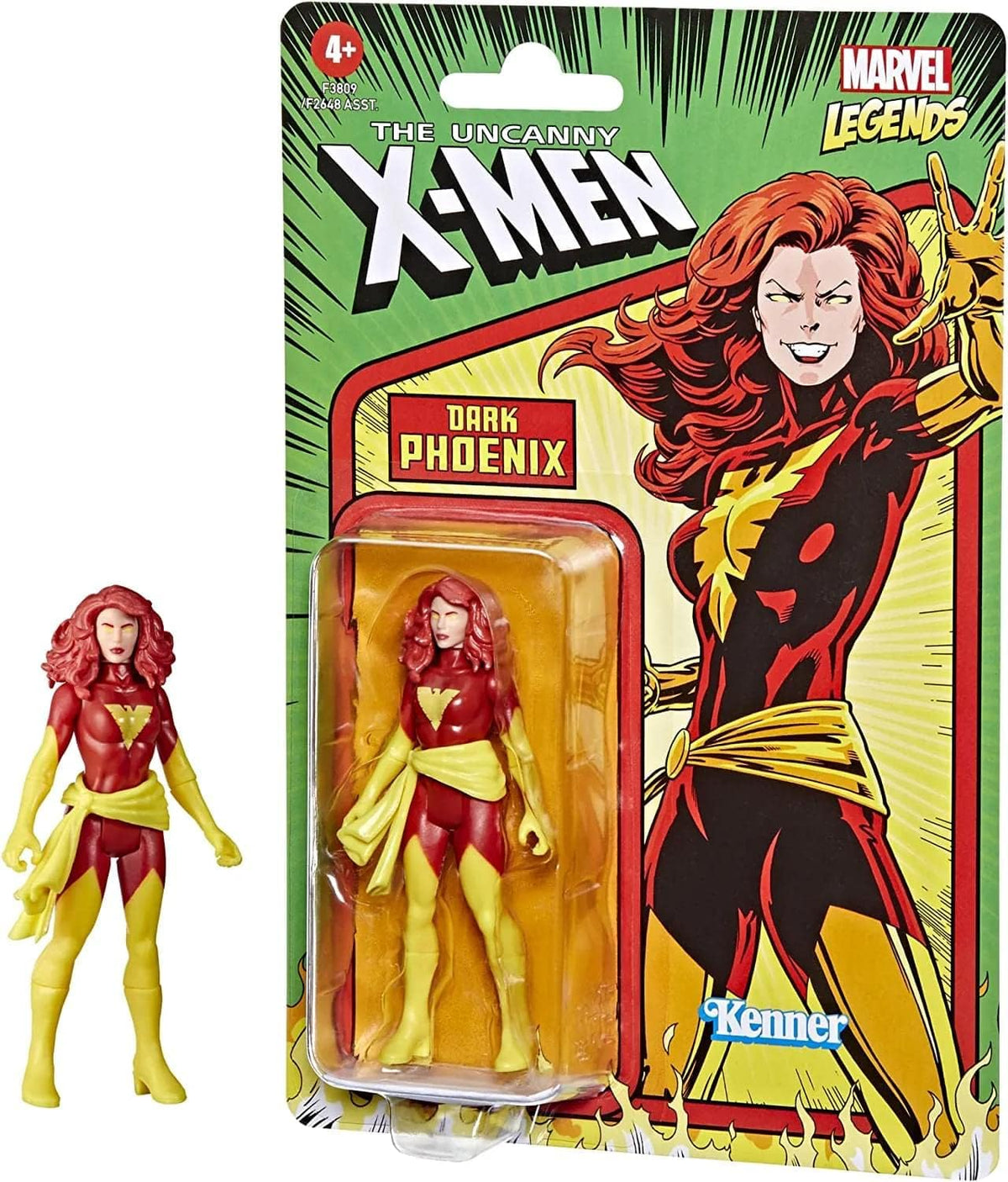 Figura Hasbro Marvel Legends Retro 375 Collection: The Uncanny X-Men - Dark Phoenix de 9.5 cm (#F3818) - Año 2022