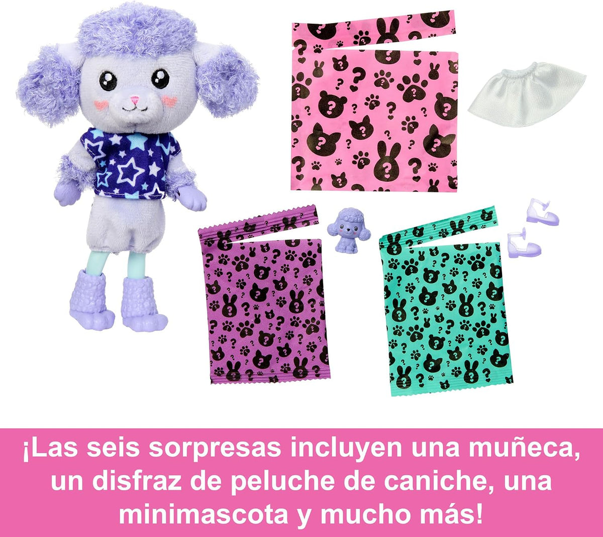 Muñeca Mattel Barbie Chelsea Cutie Reveal: Serie Cozy Cute Tees Sorpresa – JUGUETE NUEVO EN TUBO