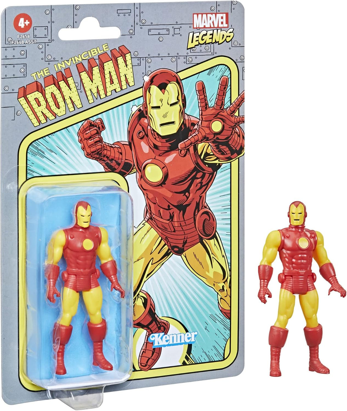 Figura Hasbro Marvel Legends Retro 375 Collection: The Invincible Iron Man de 9.5 cm (#F2656) - Año 2021