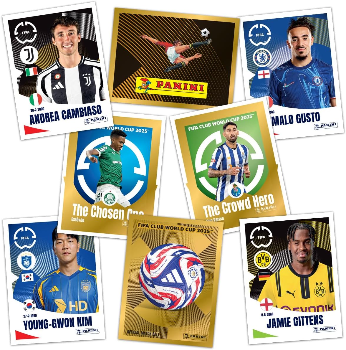 Caja de 50 Sobres de Cromos Panini: Mundial de Clubes FIFA 2025™ - 250 Cromos en Total