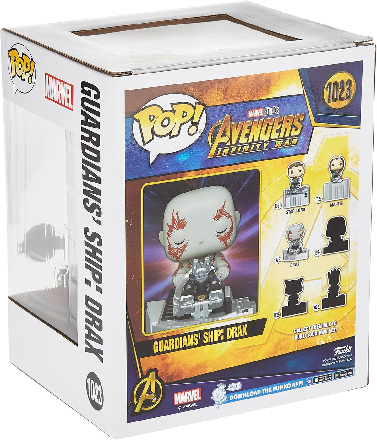 Funko Pop! Marvel 2022 Avengers: Infinity War Guardians' Ship: Drax #1023 - Special Edition Deluxe Bobble-Head