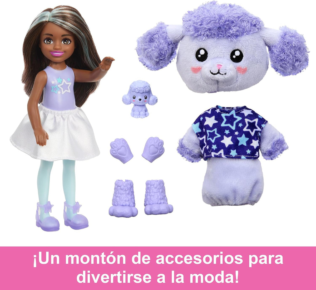 Muñeca Mattel Barbie Chelsea Cutie Reveal: Serie Cozy Cute Tees Sorpresa – JUGUETE NUEVO EN TUBO