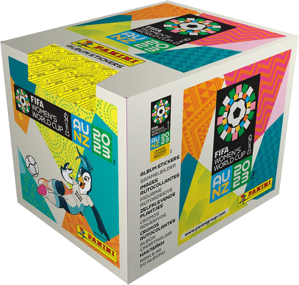 Caja de 50 Sobres de Cromos Panini FIFA Women's World Cup 2023 - 250 Cromos en Total - Año 2023