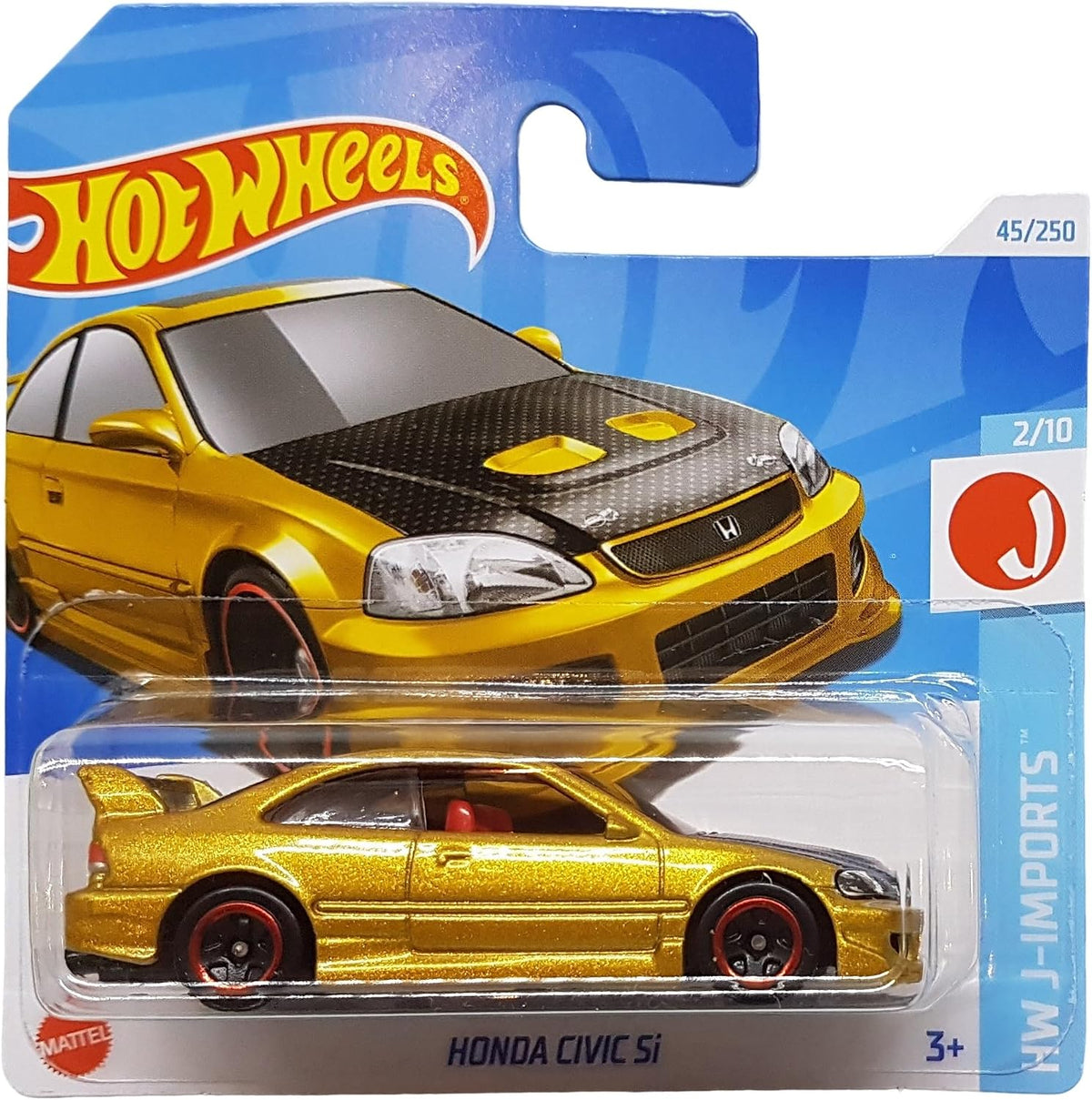 Hot Wheels Honda Civic Si Dorado Metálico (7 cm) – HW J-Imports 2/10 #45/250 (2024)