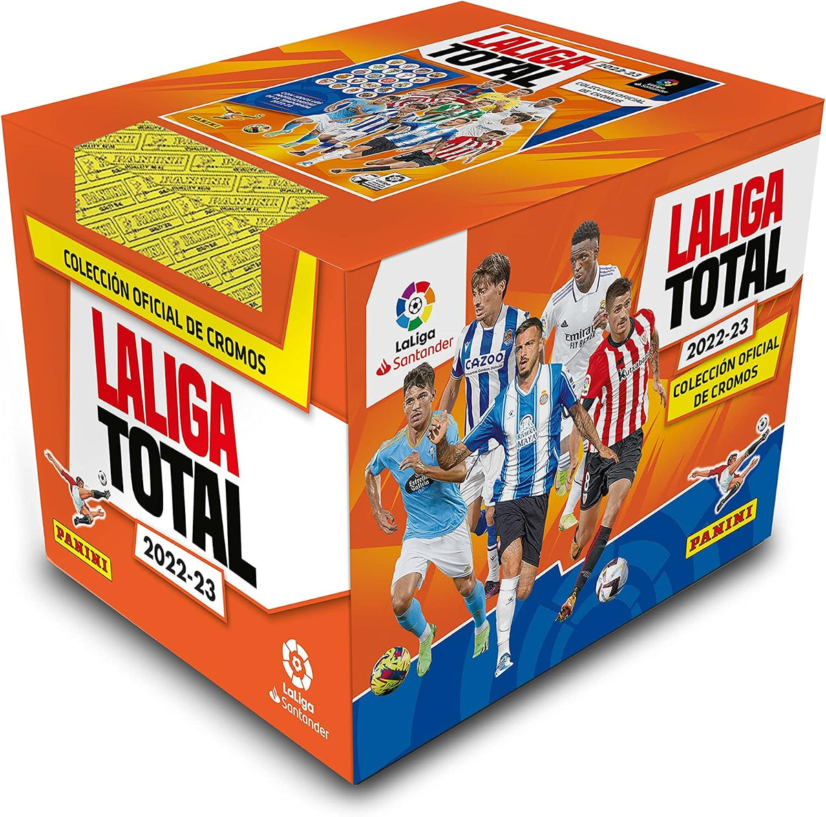 Caja de 50 Sobres de Cromos Panini LaLiga Total 2022/23 - 250 Cromos en Total - Año 2022