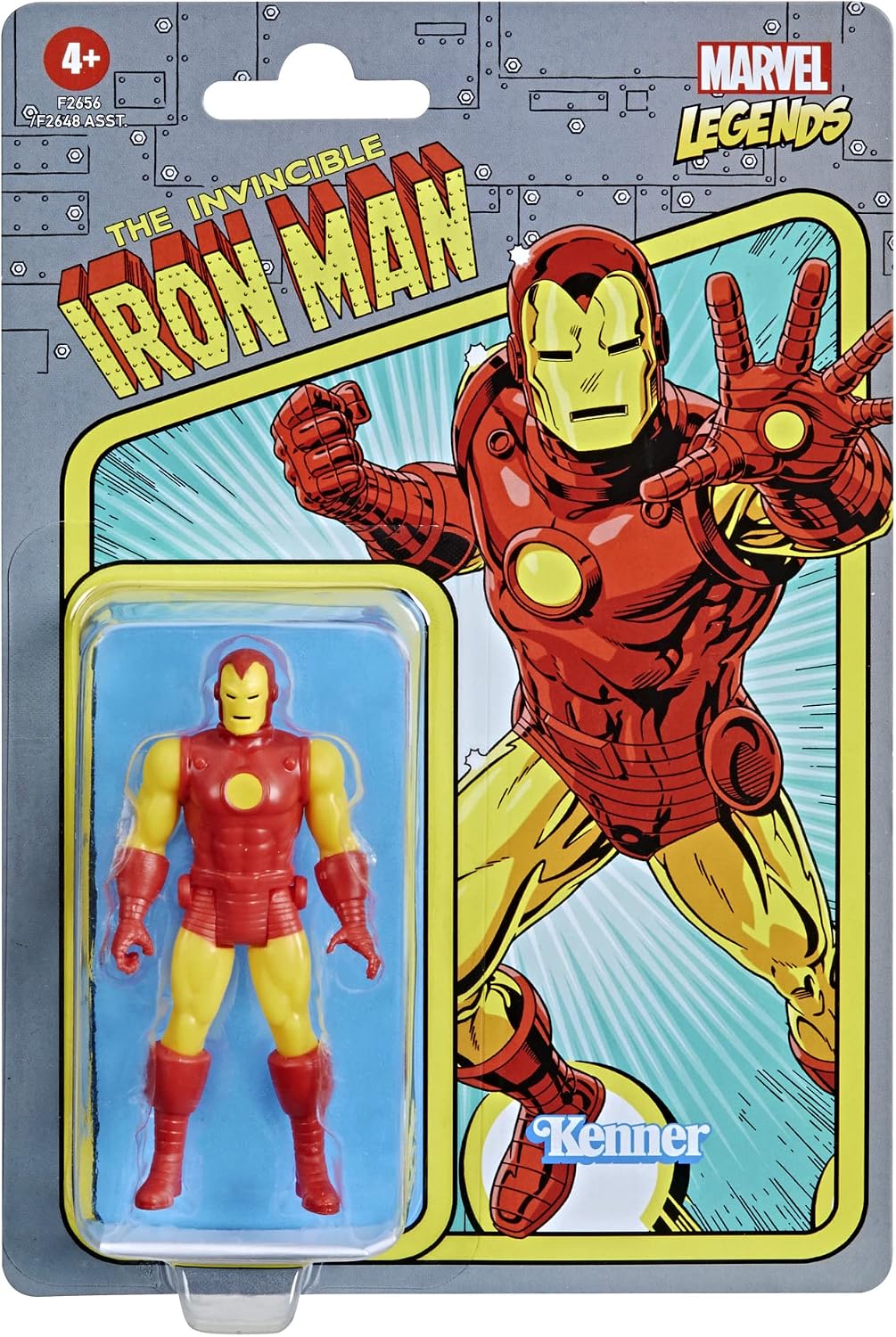 Figura Hasbro Marvel Legends Retro 375 Collection: The Invincible Iron Man de 9.5 cm (#F2656) - Año 2021