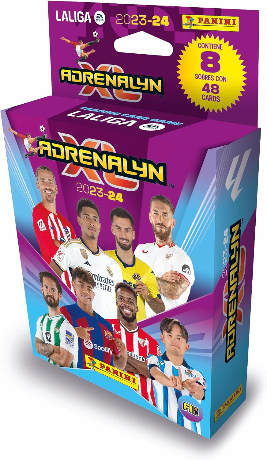 Cajita de 8 Sobres Panini LALIGA EA SPORTS Adrenalyn XL 2023/24 - 48 Cards - Año 2024
