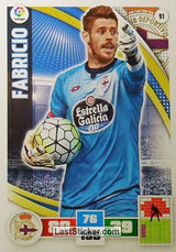 091 · Fabricio · R.C. Deportivo · Básica - Panini Adrenalyn XL Liga BBVA 2015-16