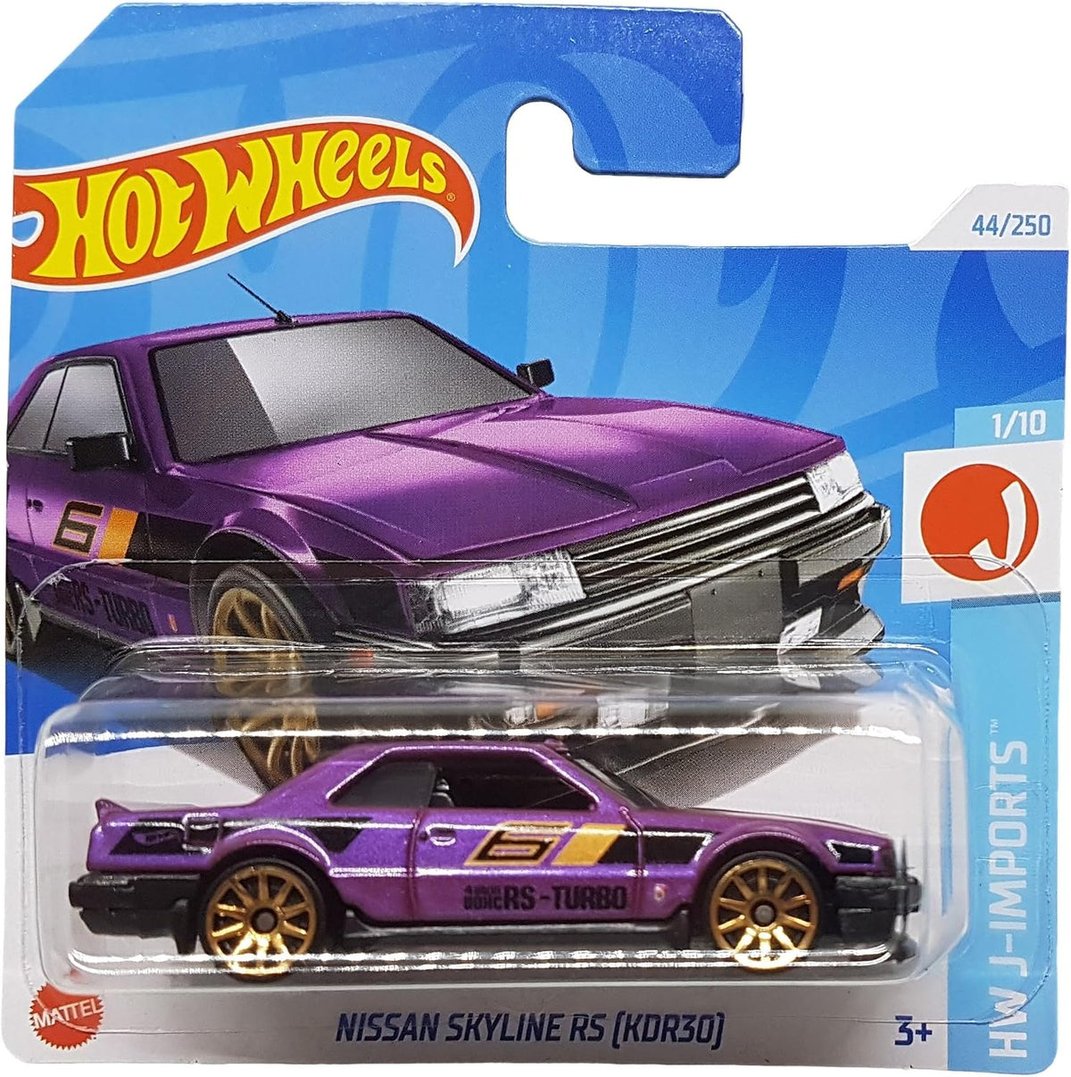 Hot Wheels Nissan Skyline RS (KDR30) Morado Metálico (7 cm) – HW J-Imports 1/10 #44/250 (2024