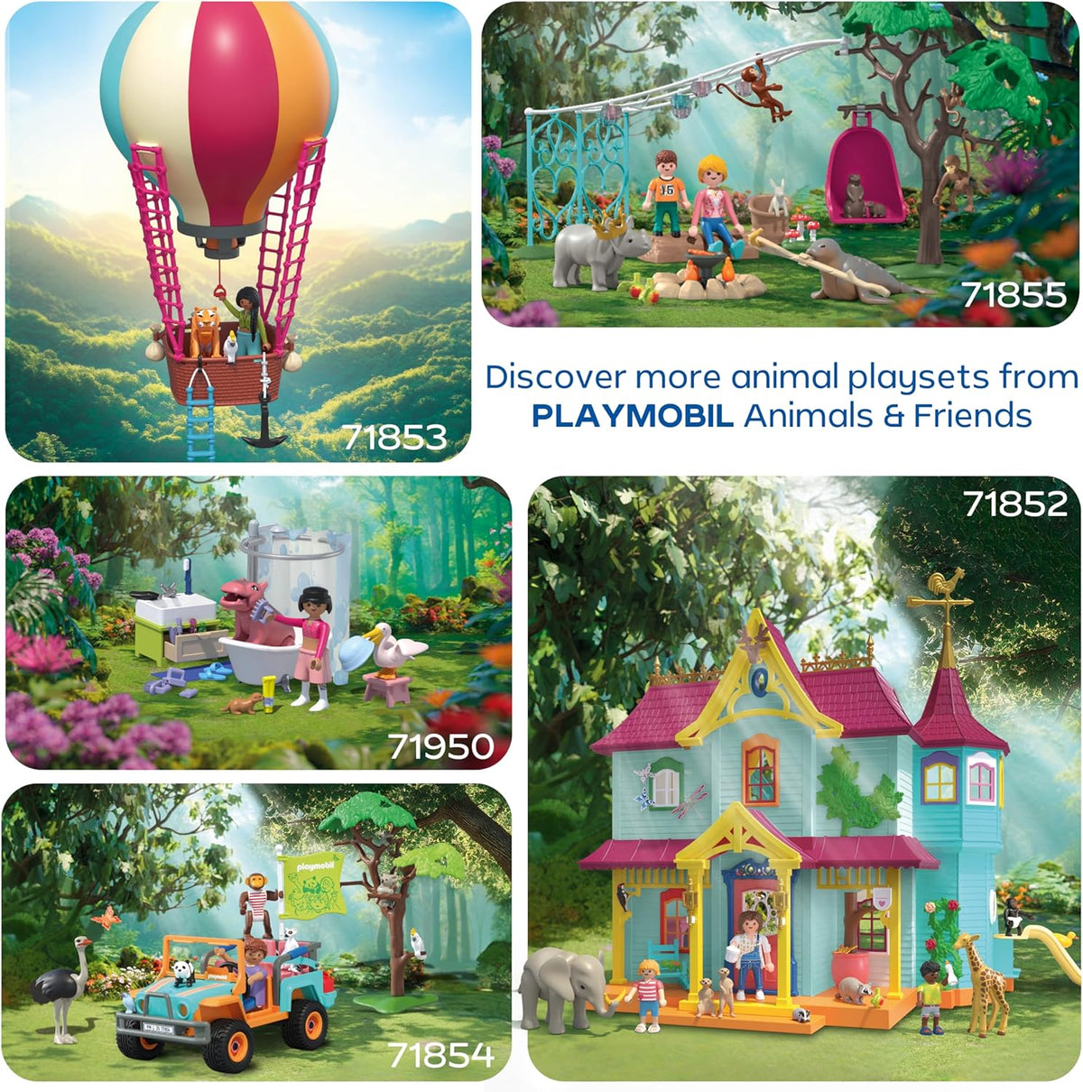 Playmobil Animals & Friends 2024 Paseo en Globo Aerostático (Balloon Ride) #71853