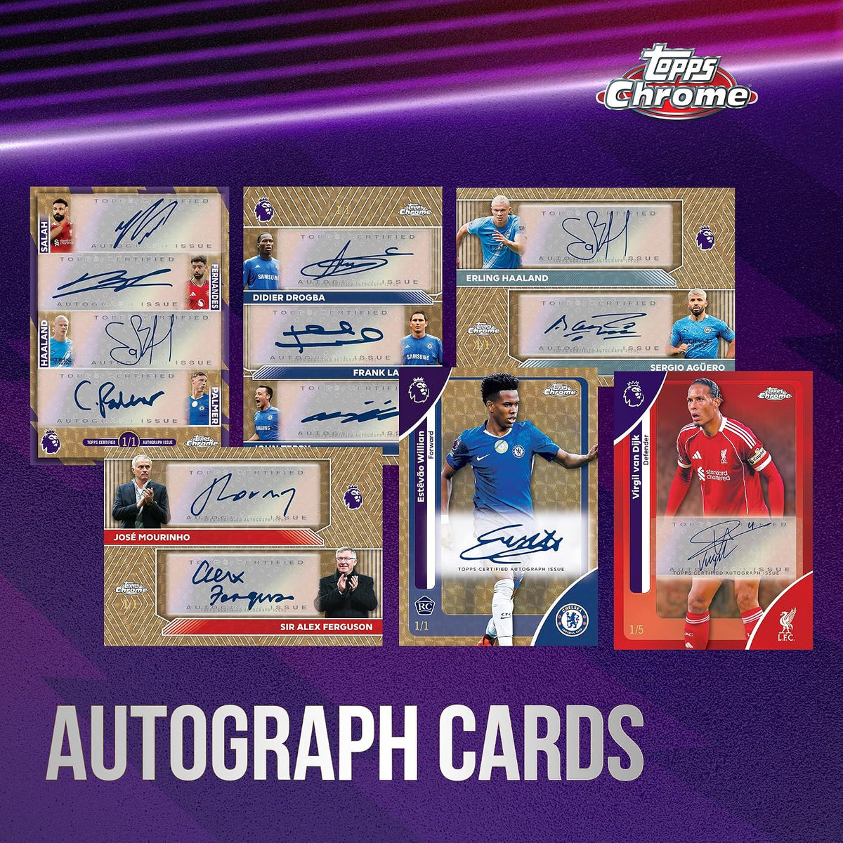 Caja de Sobres Topps Chrome Premier League 2026 – Value Blaster Box de 28 Cartas (Año 2026)