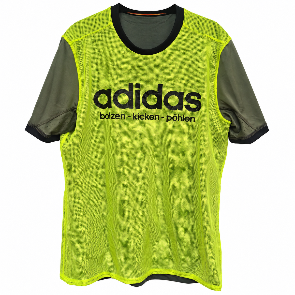 Camiseta Adidas Alemania Segunda Equipación Reversible Eurocopa 2016 - Gris/Verde Neón - Talla M