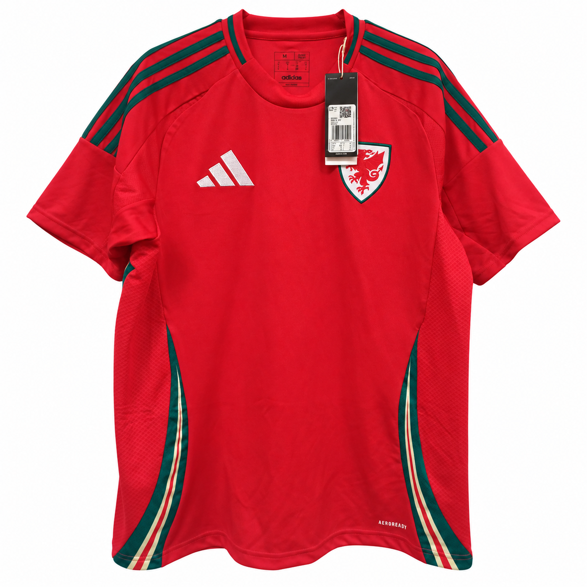 Camiseta Oficial Adidas Selección de Gales Primera Equipación Hombre - Talla M (Año 2024)