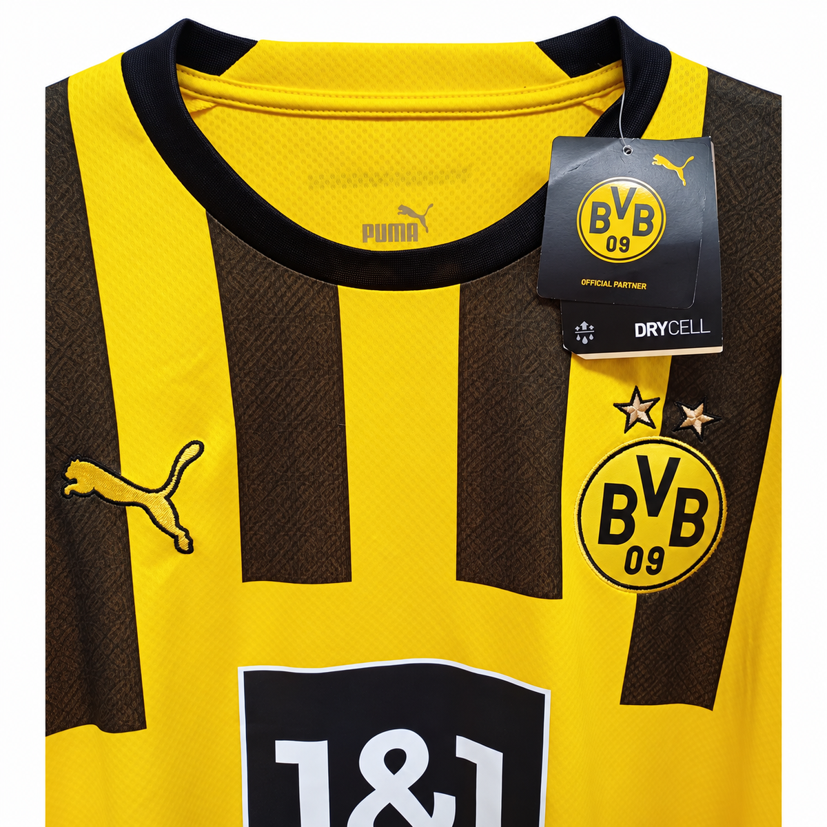 Camiseta Puma Borussia Dortmund 2022/2023 Firmada por la Plantilla (Bellingham, Reus, Brandt, Haller) - Amarilla - Talla L