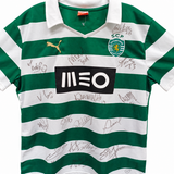 Camiseta Puma Sporting CP Primera Equipación 2013/2014 Firmada por la Plantilla - Verde/Blanca - Talla L