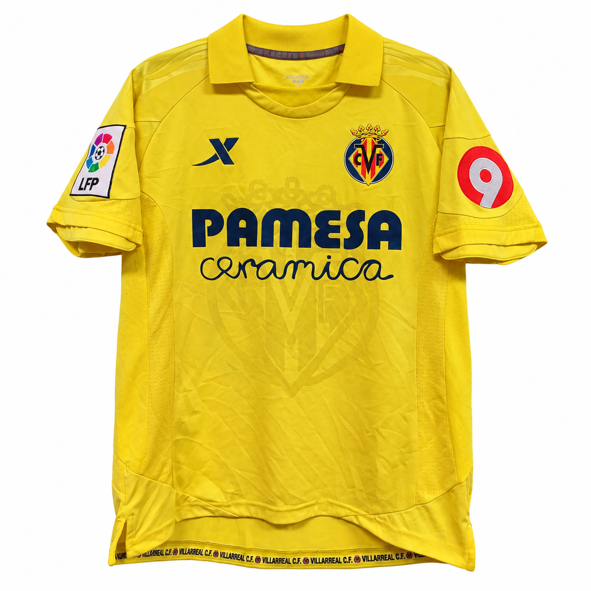 Camiseta Xtep Villarreal Primera Equipación 2014/2015 Matchworn - Jaume Costa #18 - Talla S