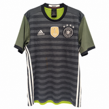 Camiseta Adidas Alemania Segunda Equipación Reversible Eurocopa 2016 - Gris/Verde Neón - Talla M