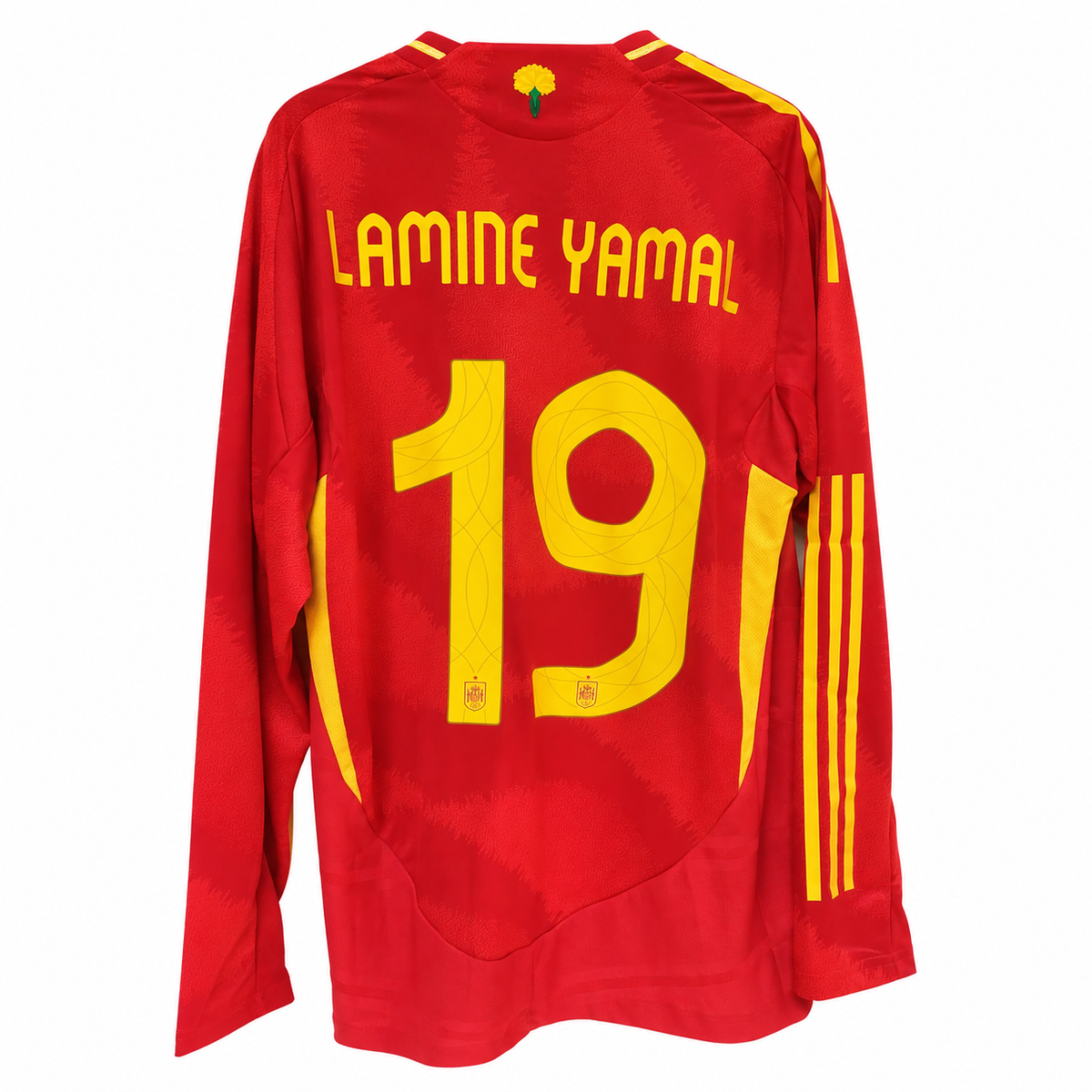 Camiseta de Fútbol Adidas España Primera Equipación 2024 Manga Larga Authentic - Lamine Yamal #19 - Talla M
