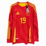 Camiseta de Fútbol Adidas España Primera Equipación 2024 Manga Larga Authentic - Lamine Yamal #19 - Talla M