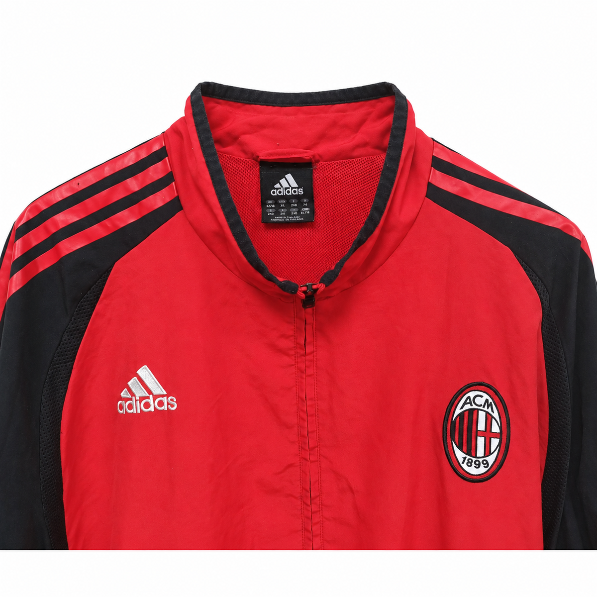Chaqueta de Entrenamiento Adidas AC Milan 2007/2008 Línea Formotion - Roja/Negra - Talla 2XL