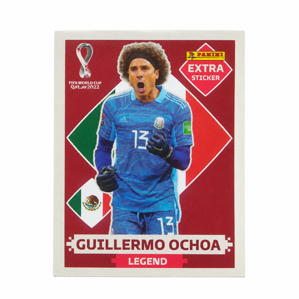Cromo Panini FIFA World Cup Qatar 2022: Guillermo Ochoa Legend Extra Sticker Base
