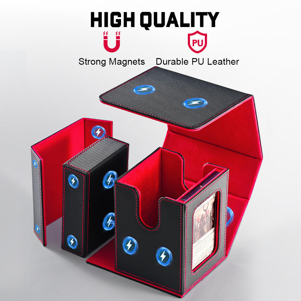 Porta Mazos Commander Premium con Ventana y Caja de Dados (12.5 x 10.4 x 12.8 cm) - Edición 2026