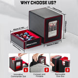 Porta Mazos Commander Premium con Ventana y Caja de Dados (12.5 x 10.4 x 12.8 cm) - Edición 2026