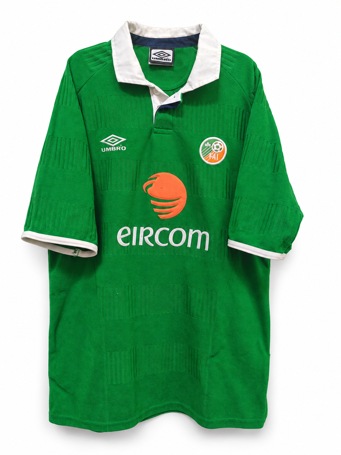 Umbro Irlanda 2000-01 Camiseta Local de Fútbol Talla L (Eircom - Made in England)
