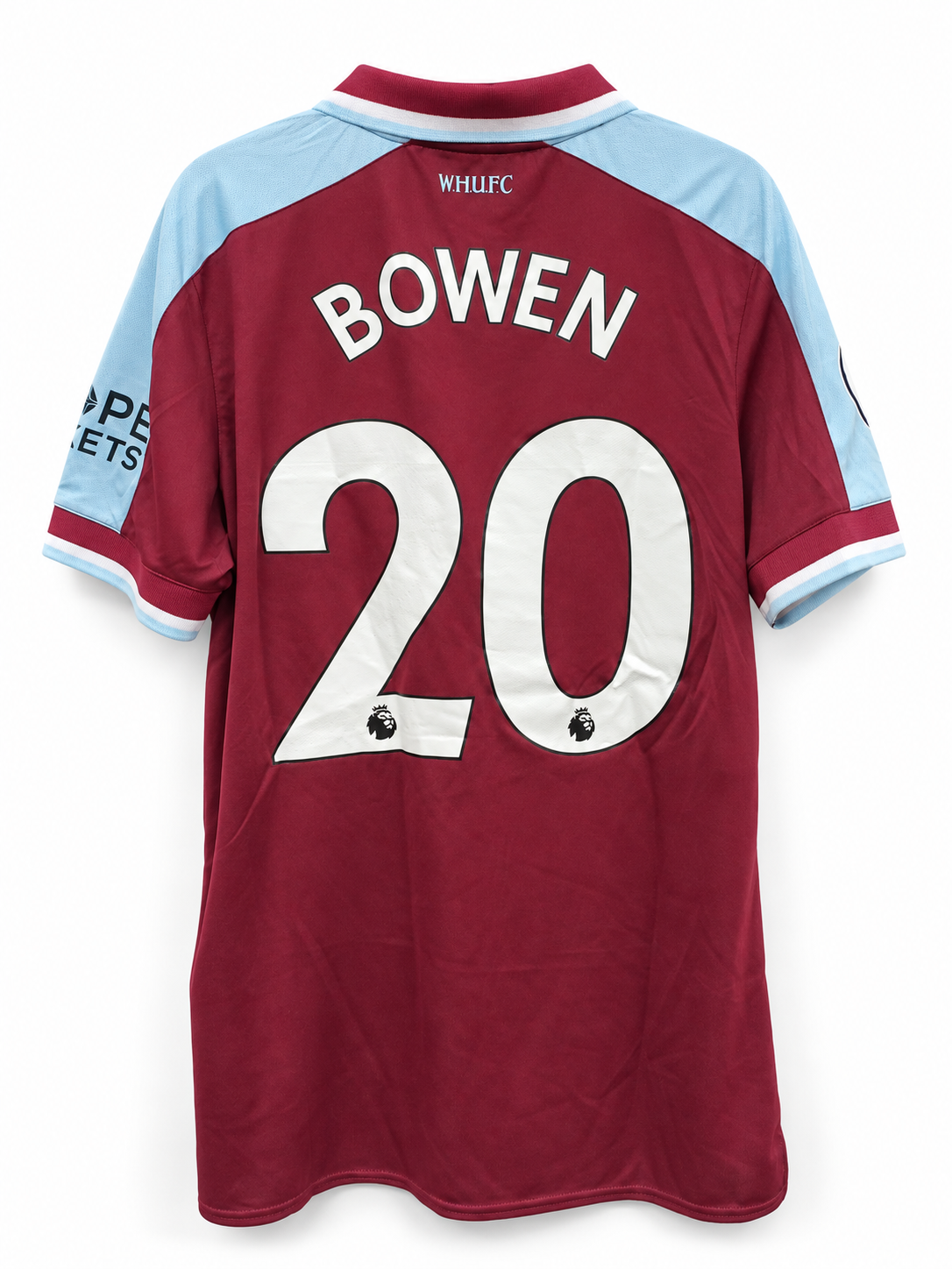 Camiseta West Ham Local 2021/2022 Umbro Bowen #20 Talla M (74 cm Largo) - Código Original 94268U-KIT