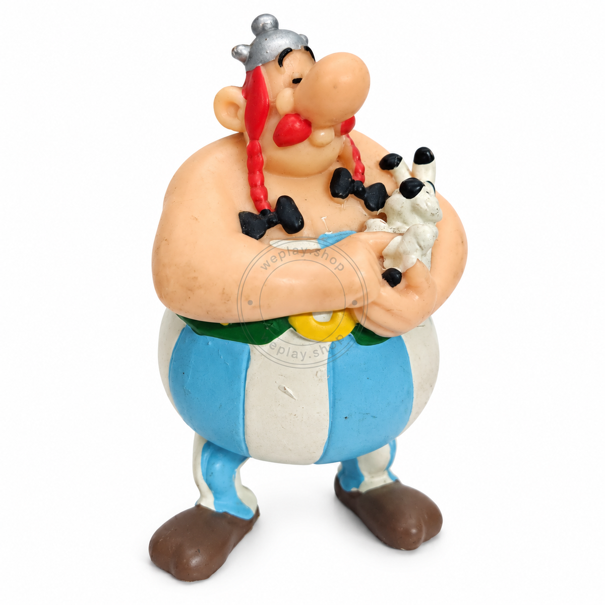 Figura Plastoy Astérix y Obélix Colección 1997 Series: Obélix Abrazando a Ideafix