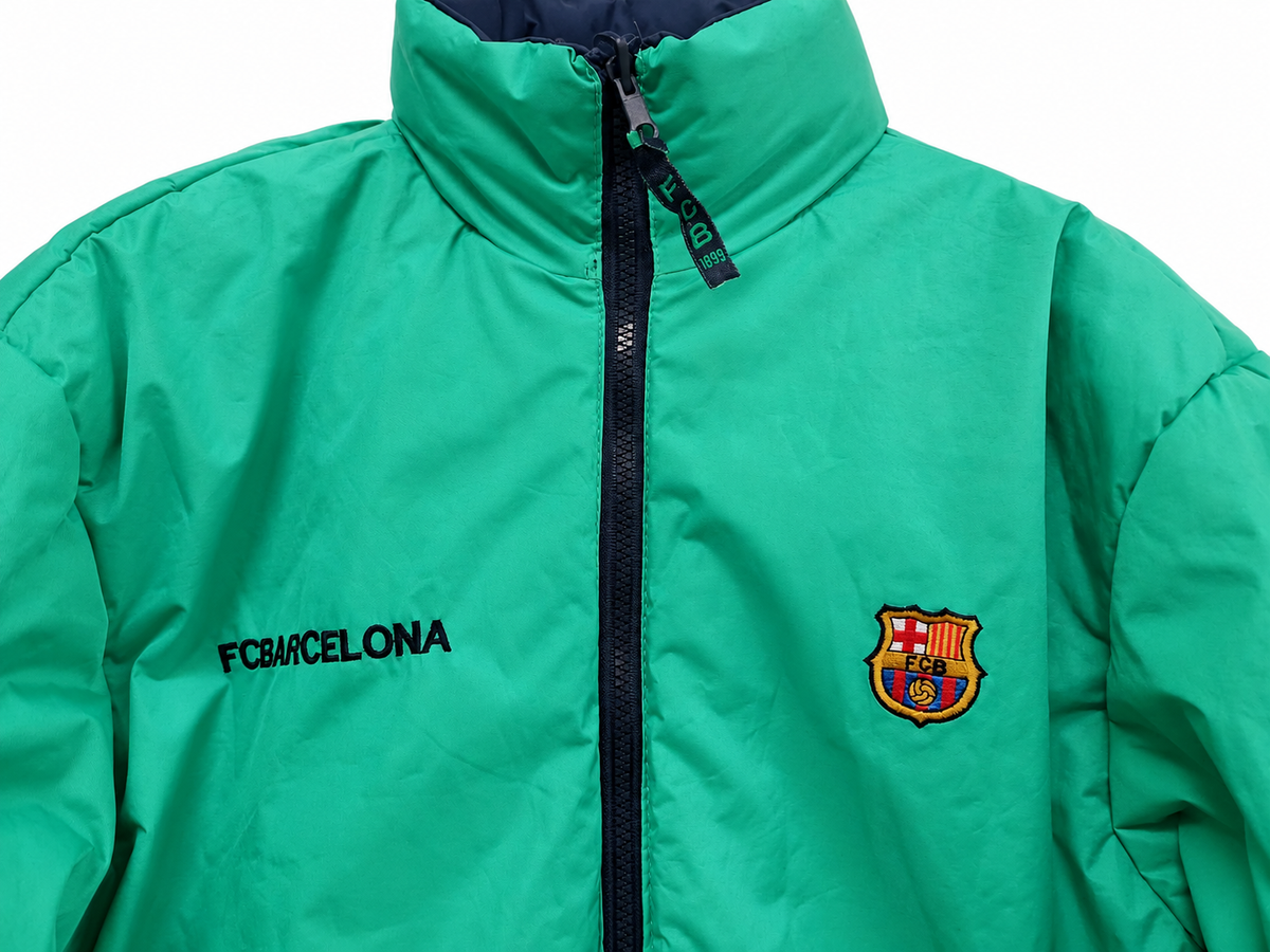 Chaqueta Reversible Vintage FC Barcelona Windbreaker Bomber Jacket – Producto Oficial Colección Retro de los 90
