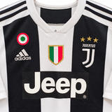 Camiseta Adidas Juventus Primera Equipación 2018/2019 Firmada por Juan Cuadrado - Bianconera - Talla L